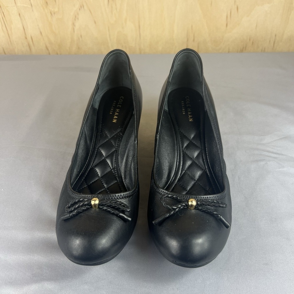 Cole Haan Grand.OS Women's Black Pump Wedge Heels Size 8B EST. 1928